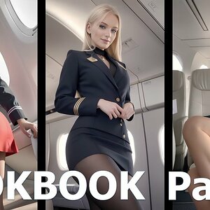 [HD 9:16] Flight Attendant Cosplay Part 1 , Stewardess , AI Lookbook, #photoshoot