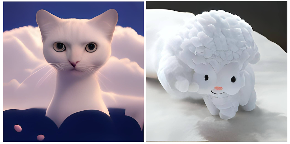«Кошка, которая сделана из белого облака»9