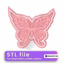 STL файл Butterfly Woodland - Животные леса Высечка для печенья