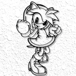 Sonic the Hedgehog Amy Rose Wall Art Sonic Wall Decor