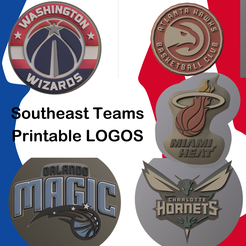 Юго-восточные баскетбольные команды США печатные логотипы